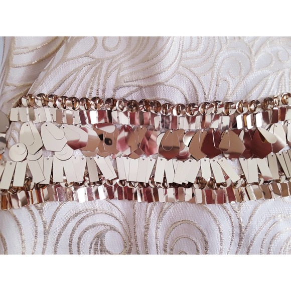 NWT Lilly Pulitzer Sz XS DIEDRA Gold Metallic TIDAL WAVE Jacquard Dress - Picture 7 of 11